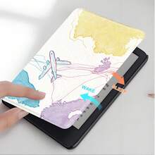 Kindle 阅读器保护套，简约旅行地图图案，双面印刷，兼容 Kindle Paperwhite 5/6/7 代、10/11/12 代、Kindle (Colorsoft) 10/11/12 代及其他热门型号，Kindle 保护套/Kindle 配件 - 彩色 - 查看 2