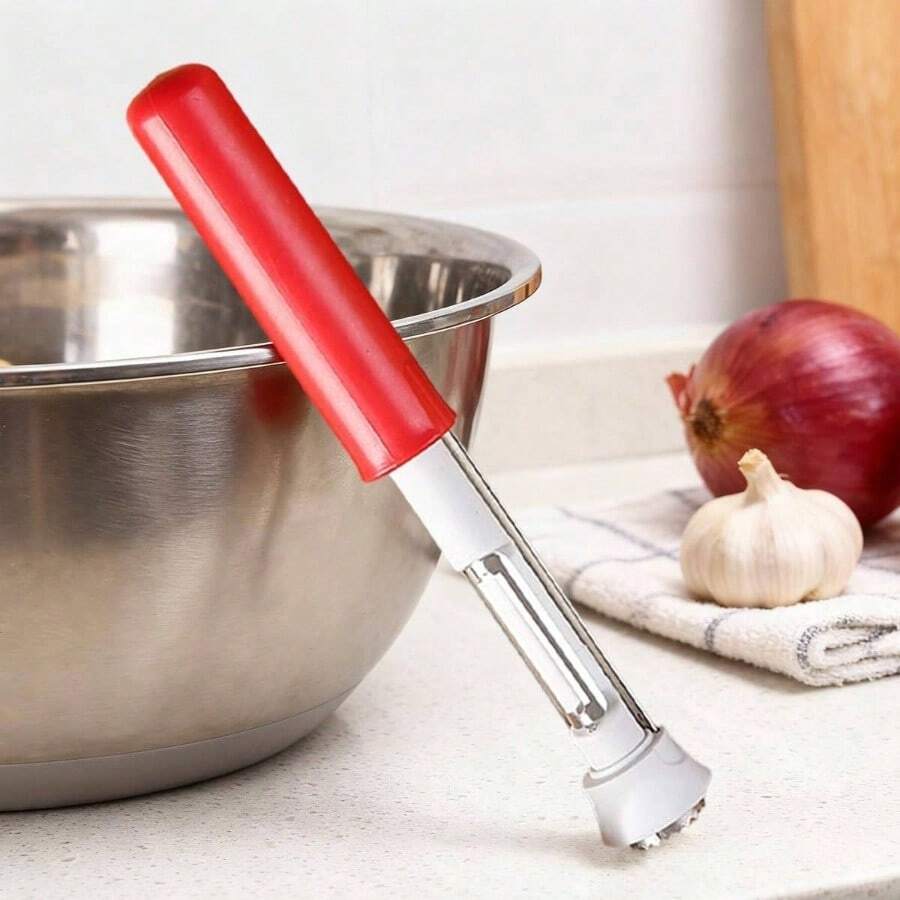 Stainless Steel Corer With Retractable Design, Core Remover And Fruit Pitter Kitchen Use, Professional Grade Peeler And Vegetable Coring Device With HandleRed - 最初的 - 查看 1