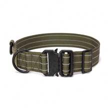 Reflective Tactical Training Dog Collar, Adjustable Large Dog Neck Strap, Thick Nylon Dog Collar, Quick Release - Multicolor - View 7