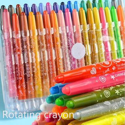 一套绘画蜡笔套装，彩色绘图笔，涂色书，美术用品，文具礼品