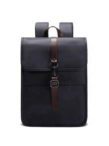 1pc 14-Inch Laptop Backpack, Minimalist Business Commuter Backpack For Men, Fashionable Flip-Cover Korean Style,Y2k - A - View 8