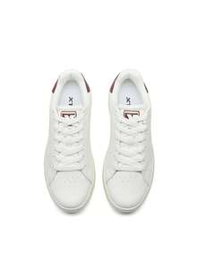 Giày thể thao XTEP Casual, hàng mới về mùa xuân, giày da buộc dây đế cao su lưu hóa unisex, màu trắng/đỏ. - Cánh buồm trắng/Đội đỏ - Xem 5