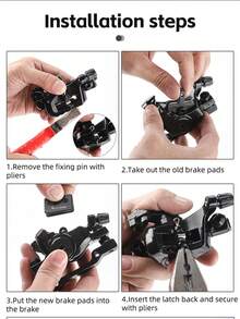 Pastillas de freno semi-metálicas para bicicleta de montaña WEST BIKING, adecuadas para frenos de disco hidráulicos XT Magura, accesorios para bicicleta de carretera - Negro - Ver 11