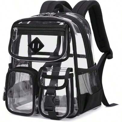 Mochila transparente pequeña para eventos en estadios, bolsa transparente pequeña para niños para festivales y conciertos