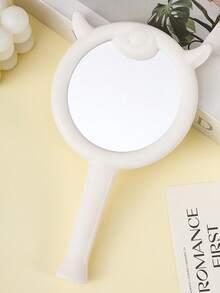 1pc Cute Sheep Handheld Makeup Mirror, Large Size Versatile Cartoon Portable Compact Mirror - Multicolor - View 7