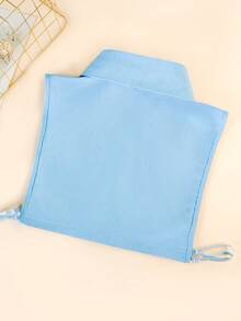 1pc New Detachable Solid Color Collar, Suitable For Women's Blouse Decoration In Spring, Summer, Autumn And Winter,Festival,Travel - Blue - View 2