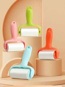 1 Set Convenient Mini Lint Roller Kit - 1 Handle + 3 Refill Rolls, Strong Adhesive For Pet Hair Removal, Easy To Use, Reusable Handle, No Electricity Needed For Pet/Clothes/Carpet/Car Seats, Essential For Pet Owners - 1 Handle + 3 Replacement Parts - View 2