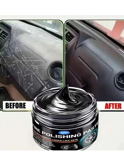KineShineX General-Purpose Car Repair Paste, Car Scratch Repair Paste, Car Interior Dashboard, Center Console, Leather Seat, Tire Accessory Repair Paste, Prevents Fading, Car Maintenance Paste, Prevents Car Oxidation And Yellowing, Tire Blackening Paste, Makes Your Car Look Brand New, An Essential Accessory For Car Dealers, Car Scratch Repair Paint. Thick Or Thin Sponge Shipped Randomly.