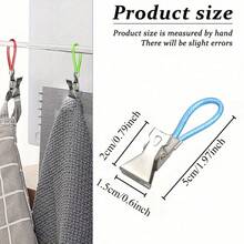 10/15/20Pcs Towel Clips, Tea Towel Hooks, Kitchen Towel Clips, Multi-Color Metal Hanging Kitchen Clips, Suitable For Kitchen, Cabinets And Bathrooms - Multicolor - View 12