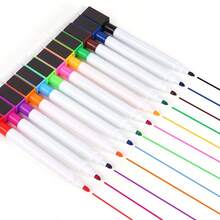 12-Color Whiteboard Markers Set With Erasers And Magnets, Cone Tip, Quick Drying, Waterproof, For Office Use - 12 Colors/set - View 2