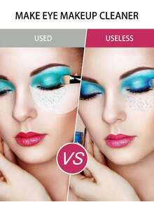 100片一次性无纺布眼影化妆贴纸隔离纸贴片，眼影眼部保护贴纸，眼影眼线贴纸，透气眼部化妆工具，眼部化妆遮盖贴，眼影模板，眼线贴纸 - 彩色 - 查看 3