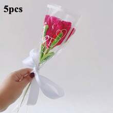1/5 手工红玫瑰花束，母亲节礼物，女士生日礼物，永生玫瑰，适合送给妈妈、奶奶、女朋友，也可用于派对、婚礼、毕业典礼等场合的花卉装饰。 - 多色 - 查看 5