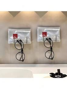 1/2个免钻孔壁挂式卷发棒/直发器支架 | 金属浴室收纳架，可放置美发工具、化妆品和眼镜 | 强力粘胶，可安装在水槽下方 | 完美的万圣节和圣诞节礼物 - 彩色 - 查看 4