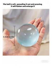 5.5厘米/2.17英寸可塑形慢回弹蓝色椰子油手工减压球，薄荷蓝椰子油手工挤压球，纯手工DIY减压玩具，柔软蓬松水晶球，软饺子指尖玩具，，生日/圣诞节/节日礼物，超级减压工具，可重复使用 - 彩色 - 查看 11