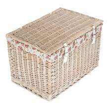 Red Hamper 60cm Whitewash Wicker Chest Picnic Storage Basket - 彩色 - 查看 3