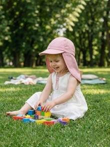 1-4Y Popular Outdoor Unisex Baby European And American Cape Sun Hat Children's Sun Protection Hat Toddler Sun Hat - 1PC - View 3