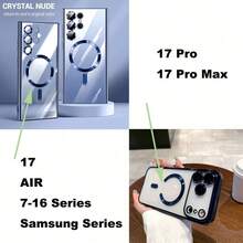 Hadaasi 磁吸式深蓝色手机壳，兼容三星 Galaxy S26 Ultra/S26 Plus/S26/S26 Edge/S26 Pro/S25 Ultra/S25 Plus/S25/S25 Edge/S25 FE/A57/A37/A17/A07/A56/A36/A26/A55/A35/A25/A15/A24/A34/A14/A16/A06/A05S 等机型，支持无线充电，电镀边缘防震，提供全方位保护。同时兼容 17 Pro/17 Pro Max/Apple Air/17/17 E/16、15、14、13、12、11 Pro Max Plus、16 e 等机型。 - 深藍色 - 查看 11