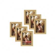 6pcs Classic Fashion Picture Frame Set, Multi-Color Frames, Horizontal & Vertical Display, Fits 3.5x5", 4x6", 5x7", 6x8", 8x10" Photos Or Artwork, Suitable For Personal Portraits, Landscapes, Illustrations, Photo Wall, Growth Records, Family Albums (Photo Paper Randomly Included) - 6Pcs - 查看 17