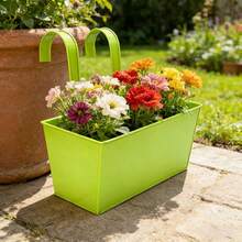 1/5/10个装金属桶花盆 - 复古阳台壁挂式花盆，带把手，花园装饰，适合室内外使用 - 彩色 - 查看 12