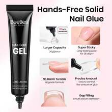 Beetles Tipex Lite Pre-Built Apex Nail Tips Kit, Stiletto Medium, With Tipex Nail Glue,  All-In-One Gel Nail Kit - Almond Medium 224pcs (Tipex Nail Kit) - View 7
