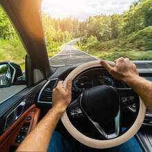 Bọc vô lăng ô tô bằng da PU 14,96 inch, bọc vô lăng ô tô cao cấp đa năng, phù hợp cho xe sedan, xe hơi và SUV. - Nhiều màu - Xem 4