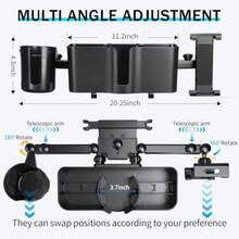 Boost 3 In 1 Car Backseat Organizer Back Seat Stora With Cup Holder Tissue Box Tablet Phone Holder Hooks Travel Accories For Trips Family Rides Daily Ential Accory - Black - View 4