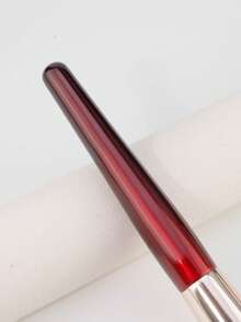 1pc 101 Contoured Foundation Makeup Brushes Angled Liquid Base Concealer Make Up Brushes Red Wood Handle Cosmetic Tools - Red - View 5