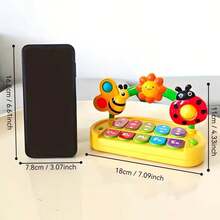 Cute Animal Music Keyboard Baby Toy | Illuminating Musical Toy With Bee And Ladybug | Educational Piano For Toddler Boys And Girls | Perfect Birthday Gift - Multicolor - View 13