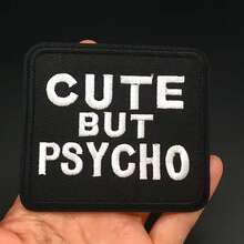 1pc Letter Patch Heat Transfer Vinyl Sticker - Black - View 1