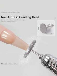 1pc Diamond Grinding Disc, Sanding Disc For Removing Excess Glue, Trimming Calluses And Shaping Cuticles, Back To School Season - Silver - View 4
