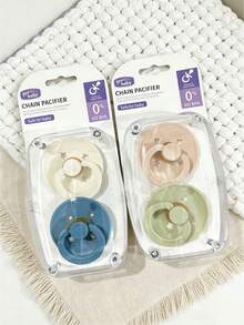 Set de 8/4/2 chupetes de látex suave y natural, que simulan la lactancia materna, para calmar a bebés de 0 a 18 meses, todo en uno para la lactancia - Multicolor - Ver 3