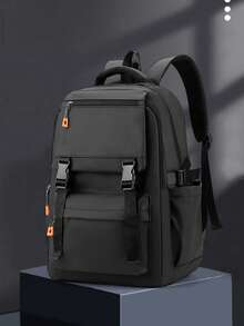 1pc Men's Business Backpack, Multi-Functional Laptop Bag, Student Schoolbag, Large Capacity Travel Bag For Men & Women - Multicolor - View 2