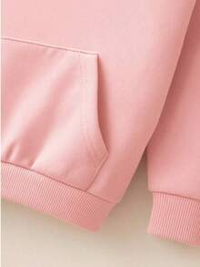 Children's Bear Hoodie Sweatshirt, Cotton, Comfortable, Various Colors And Sizes - Rosa Pálido - Ver 3