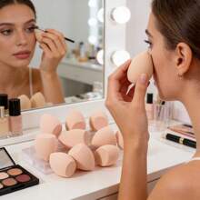 Irregular Makeup Sponge 2pcs - Apricot - View 4