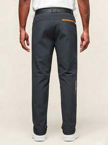 AHTELB 男士春秋季工装裤，休闲直筒户外徒步裤，防风裤 - 深灰色 - 查看 2