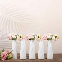 1/3/5 pezzi Piccoli vasi bianchi da fiori in stile boho, vasi in plastica composita per fiori secchi, erba pampa e bouquet, centrotavola per matrimoni, feste, tavoli da pranzo e decorazione della casa - vaso bianco - Visualizzare 13