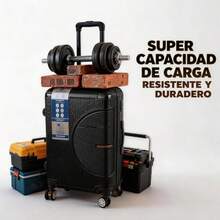 palanca de silicona de gran capacidad, manillar de mano, placa anticolisión de borde, contraseña de  de carga súper grande, hebilla anti - raspado, rueda de rodamiento silenciosa - Negro - Ver 1