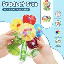 Multi-Color Flower Shaped Stress Toy, Color Matching Stress Relief Toy, Relieve Stress, Improve Hand Flexibility, Classroom Supplies, Plastic Material, Multi-Color Options - Multicolor - View 3