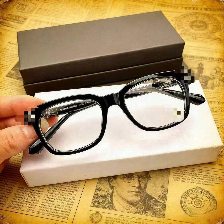 ChromeHeart - The Must-Have Choice For Workplace Elites And Street Fashion Trendsetters - Stylish Anti-Glare And Dust-Proof Glasses, A Universal Fashion Accessory For Both Men And Women. Clear And Durable, Suitable For All Seasons. Cycling Glasses. Sports Glasses. Suitable As A Gift.Suitable For Wearing In Winter. - màu đen - Xem 1