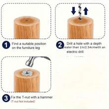 8 chiếc chân đồ nội thất ren M8, ốc vít điều chỉnh độ cao chân đồ nội thất, ốc vít chân cân bằng cho đồ nội thất gia đình, thích hợp cho bàn, tủ, ghế và ghế đẩu. - C - Xem 6