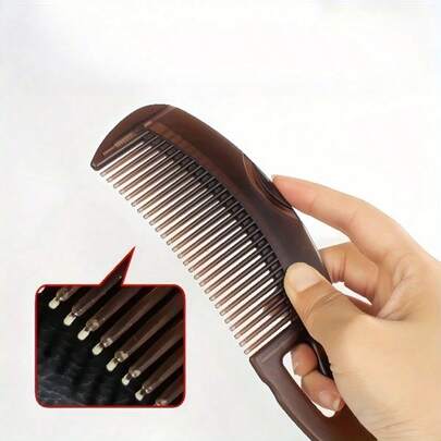1pc Scalp Massage Energy Comb - Cleanses, Removes Dandruff & Grease - Anti-Hair Loss, No-Wash Hair Care, Minimalist Energy Comb - Multi-Function Energy Comb With Hollow Teeth For Scalp Massage/Dandruff Removal/Grease Reduction, Suitable For Men And Women Energy Massage Brush. For Barber Salon Beauty Travel Essential,Hair Products, Home Sleeping Bath Decor Hair Styling Kit Hair Tool Kit