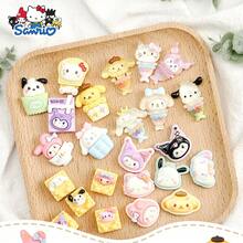 SANRIO Nguyên liệu làm trang sức Hello Kitty, mặt dây chuyền nhựa, ốp điện thoại hoạt hình trơn và phụ kiện tóc thủ công tự làm. - Phụ kiện nhựa - Xem 7