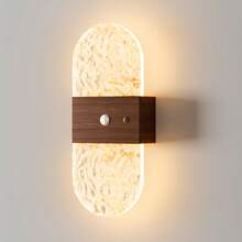 Modern Crystal Motion Sensor Wall Lamp, LED Smart Sensor Acrylic Wall Light, Wireless LED Wall Lamp, Battery-Powered Night Light, Adjustable Color Temperature And Brightness, Suitable For Hallways, Bathrooms, Bedrooms, Home Decoration, Living Room - Multicolor - View 4