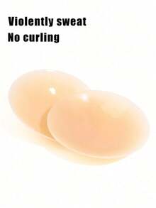 Protetores de mamilo de silicone para mulheres plus size em vários tamanhos, invisíveis e sem costura, ideais para o verão. Não caem quando molhados ou suados. Adesivos reutilizáveis, perfeitos para usar com biquíni, vestido de noiva, roupa de descanso e acessórios para sutiã esportivo. - Multicolorido - Ver 4