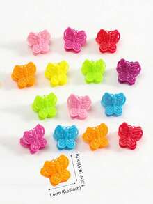 30个可爱蝴蝶发夹，公主风发饰，迷你发夹，不伤头发 - 彩色 - 查看 5