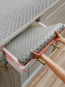 1 cuộn thảm chống ẩm Gray Clover, thích hợp cho ngăn kéo và tủ, không cần keo dán, lót tủ chống bám bẩn, thảm EVA có thể giặt, dễ cắt, chống thấm nước, chống trượt, chống ẩm. - Cỏ bốn lá - Xem 9