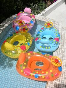 1 Stück kreative Donut-förmige Schwimmring, Kaffee/Grün/Rosa Farbe, aufblasbarer Schwimmring, perfektes Sommergeschenk für Pool- und Strandpartys, Spaß und Entspannung für Erwachsene im Urlaub - Verschiedenfarbig - Übersicht 5