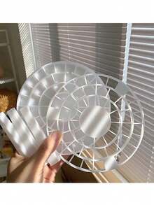 1pc Space-Saving Detachable Makeup Brush Holder, 49-Slot Large Capacity Plastic Storage Cup - Multicolor - View 3