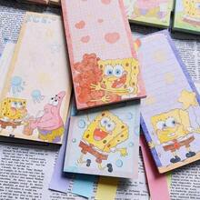SpongeBob SquarePants Bộ 4/1 cuốn giấy ghi chú dài hình SquarePants và Pada Star, không dính, hình hoạt hình dễ thương, thích hợp làm sổ tay học sinh, đồ dùng sinh nhật, phần thưởng trong lớp học, quà tặng mùa tựu trường, quà tặng nhét vào túi quà dự tiệc, quà Eid Al Fitr, quà Ngày của Mẹ, quà tặng mùa cưới, quà tặng hoàn hảo cho các bữa tiệc và ngày lễ (Kiểu ngẫu nhiên) - Nhiều màu - Xem 9