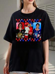 "Heated Rivalry We're Going To The Cottage" T-Shirt, Hudson Williams Connor Storrie T-Shirt, Unisex T-Shirt, Hockey Jersey, Gift For Movie Lovers (3( Printed T-Shirt 2250 - Made Of Pure Cotton, It Is Soft And Breathable, Suitable For Both Men And Women. It Is A Casual Shirt Suitable For All Seasons And A Stylish Souvenir. It Is Suitable For Everyday Wear, Urban Fashion Enthusiasts, And Music Lovers. - Black - View 6